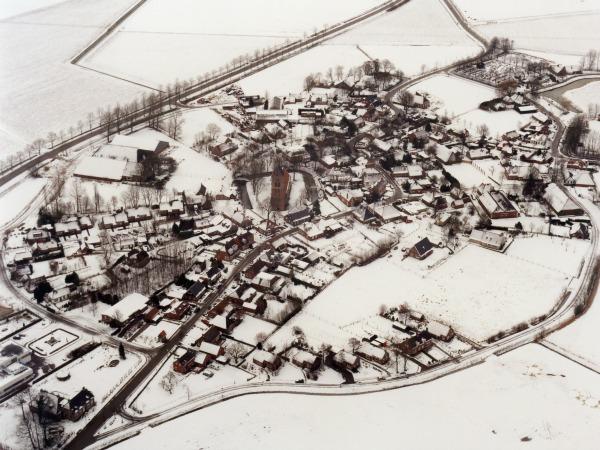 Godlinze luchtfoto sneeuw